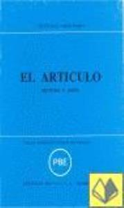 Libro: EL ARTICULO. Sistemas y usos